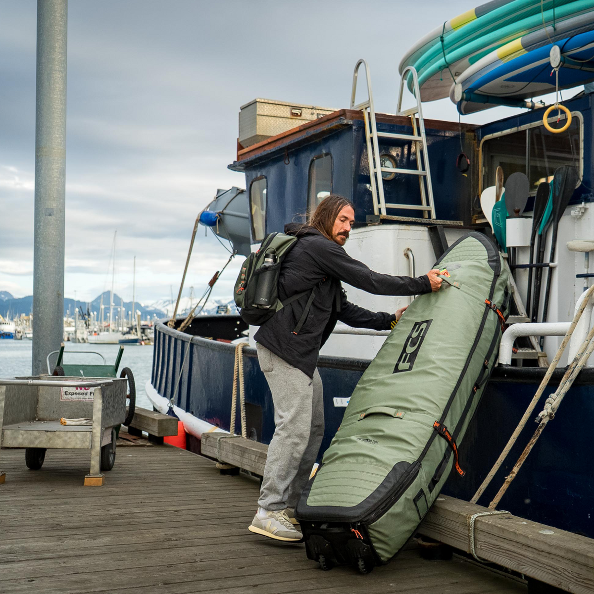 FCS Travel 3 Shortboard/Fish Wheelie Cover